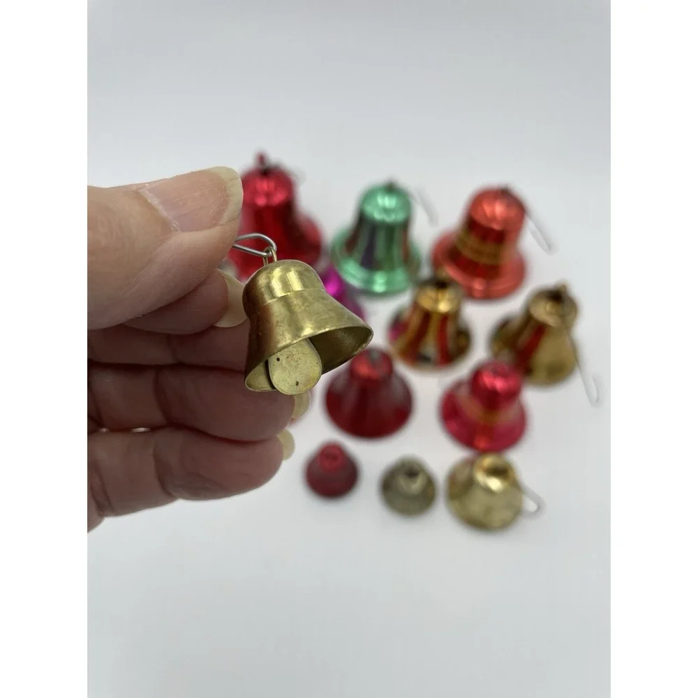 Vintage Lot 14 of  Metal & Plastic MCM Christmas Ornament Bells‎